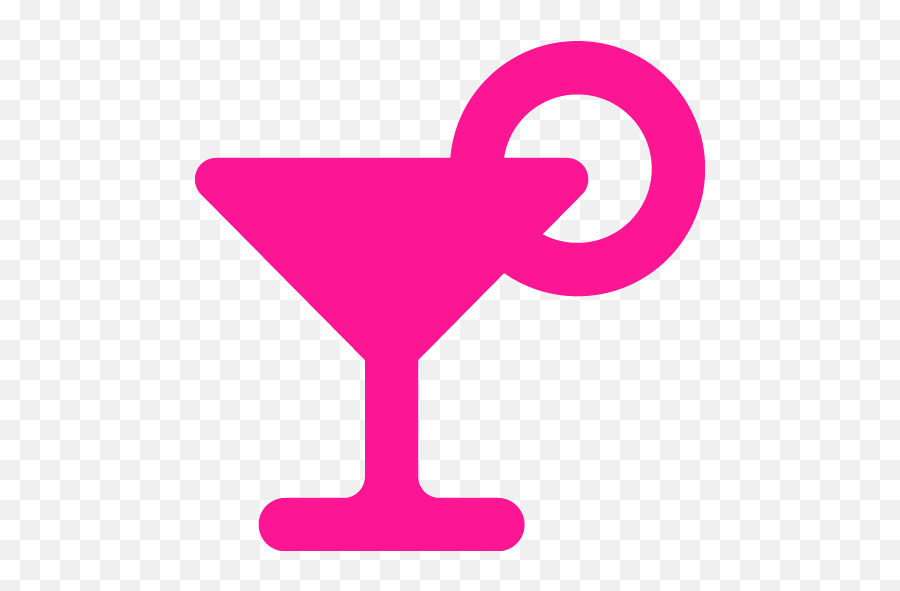 Deep Pink Cocktail 2 Icon - Free Deep Pink Cocktail Icons Cocktail Logo Orange Png,Martini Icon Png