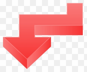 Red Arrows Clipart - Down Over Transparent png