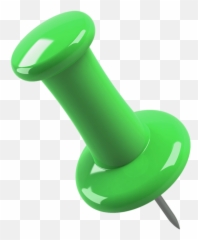 Green Pushpin Transparent Background - Pin png