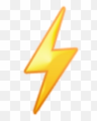 Lightning Emoji Transprent Png Yellow