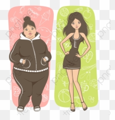 Download Free Png Fat Or Thin Women - Fat And Slim Girls,Fat Png