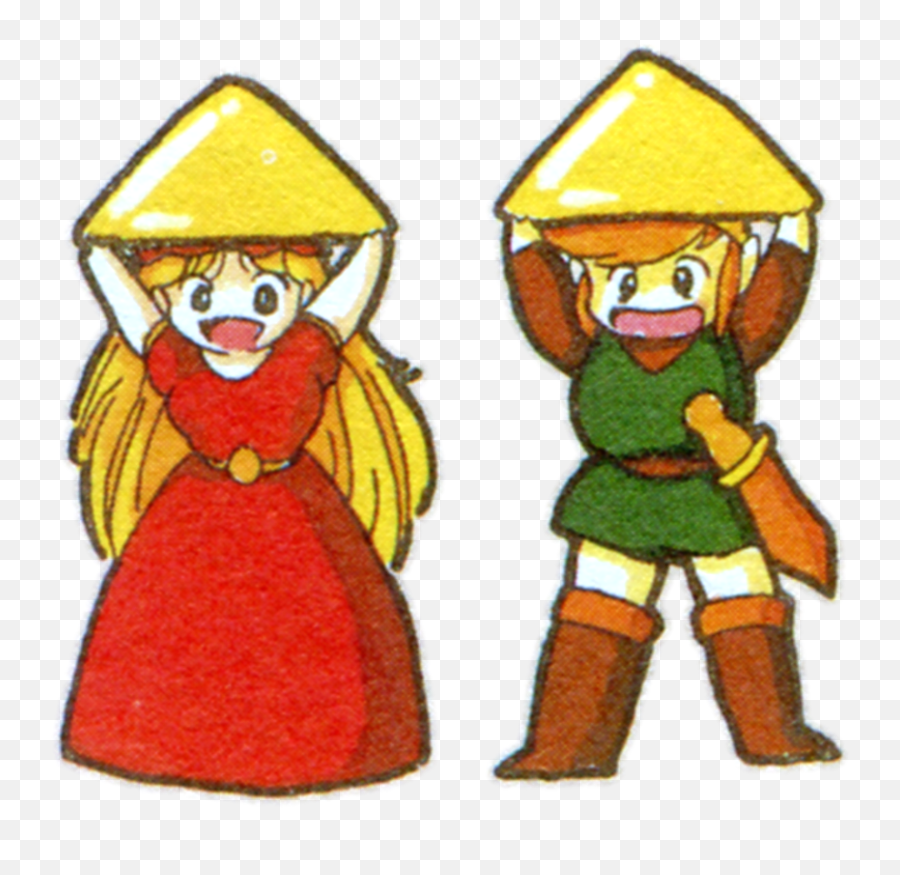 Characters - Link And Zelda Holding The Triforce Zelda Link And Zelda Holding Triforce Png,Triforce Png