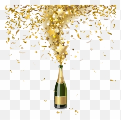 Champagne Bottle Png Background Image - Transparent
