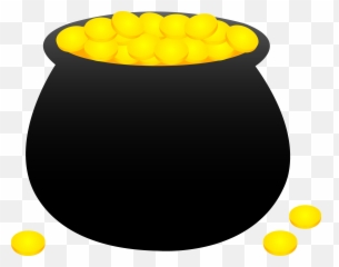 Rainbow Clipart Black And White - Pot Of Gold Art png
