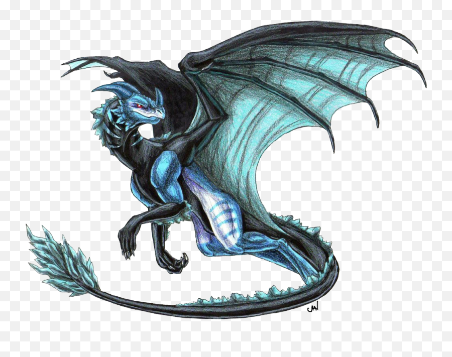 Blue Dragon - Ice Dragon Drawing Png,Blue Dragon Png