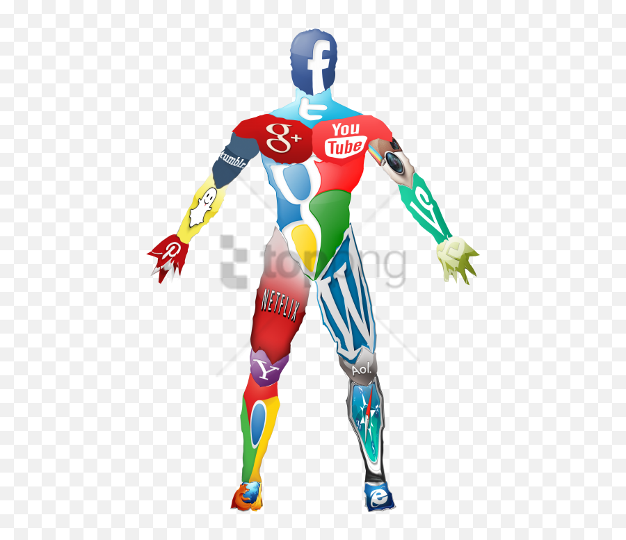 Free Png Social Media Icon Body - Transparent Social Media Collage,Social Media Pngs