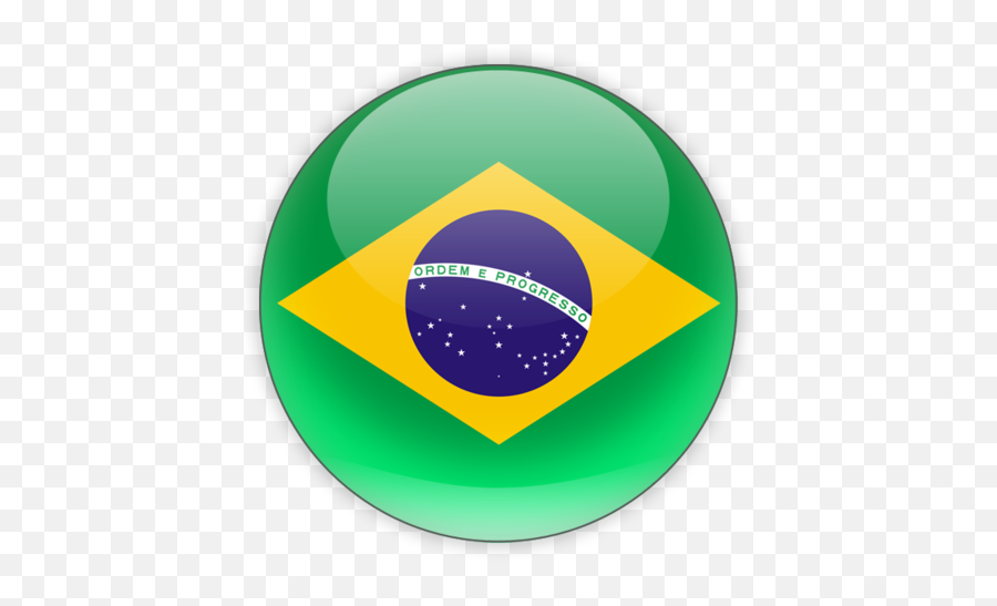 Round Icon Illustration Of Flag Brazil - Brazil Flag Icon Png,Circle Design Png