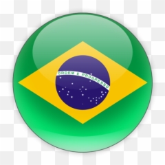 Round Icon Illustration Of Flag Brazil - Flag Icon Png