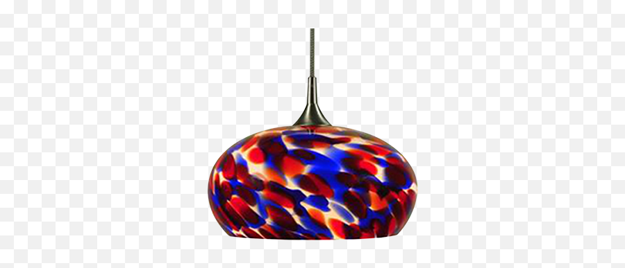 Hand Blown Glass Led Hanging Light Multi - Color Swirl Lampshade Png,Hanging Light Png