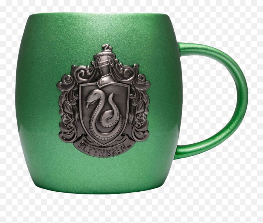 Slytherin Metallic Crest Ceramic Mug - Harry Potter Slytherin Mugs Png,Slytherin Png