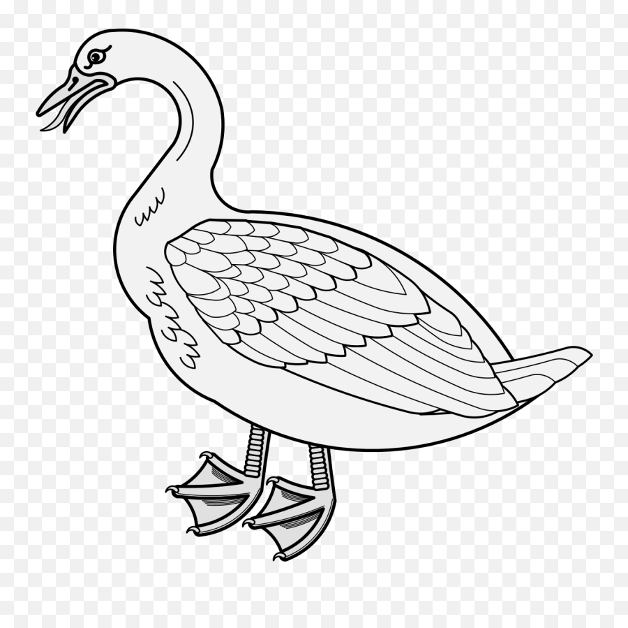 Goose - Traceable Heraldic Art Duck Png,Goose Png