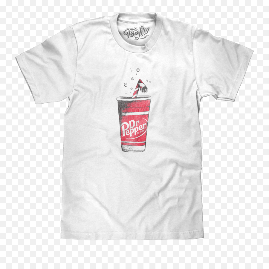 Dr Pepper Distressed Cup Graphic T - Shirt White U2013 Tee Luv Hot Sauce Shirt Png,Dr Pepper Logo Png