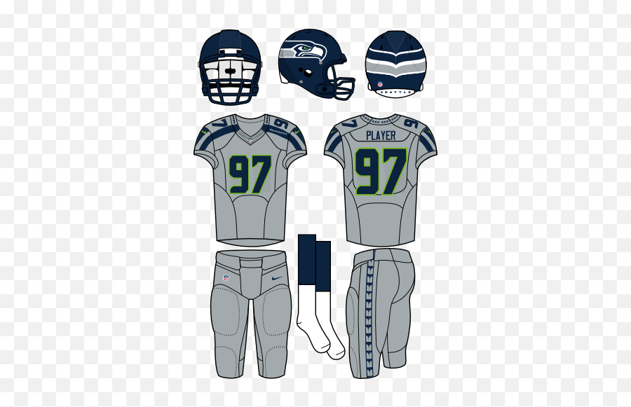 Seattle Seahawks Alternate Uniform - National Football Carolina Panthers Home Uniform Png,Seahawk Logo Png
