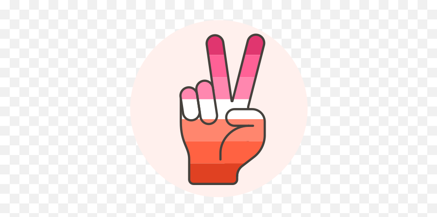 Flag Hand Lesbian Peace Free Icon Of Lgbt Illustrations - Hand Png,Peace Hand Sign Png