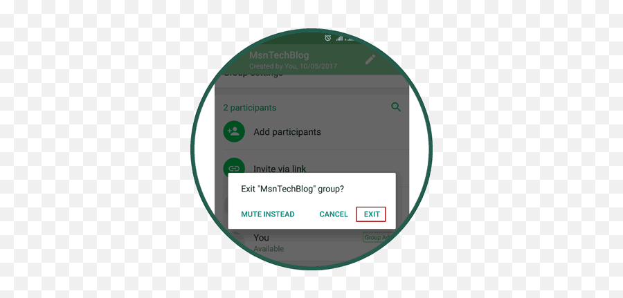 Download Exit Whatsapp Group Chat - Whatsapp Full Size Png Circle,Whatsapp Png