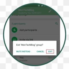 Download Exit Whatsapp Group Chat - Full Size PNG Circle