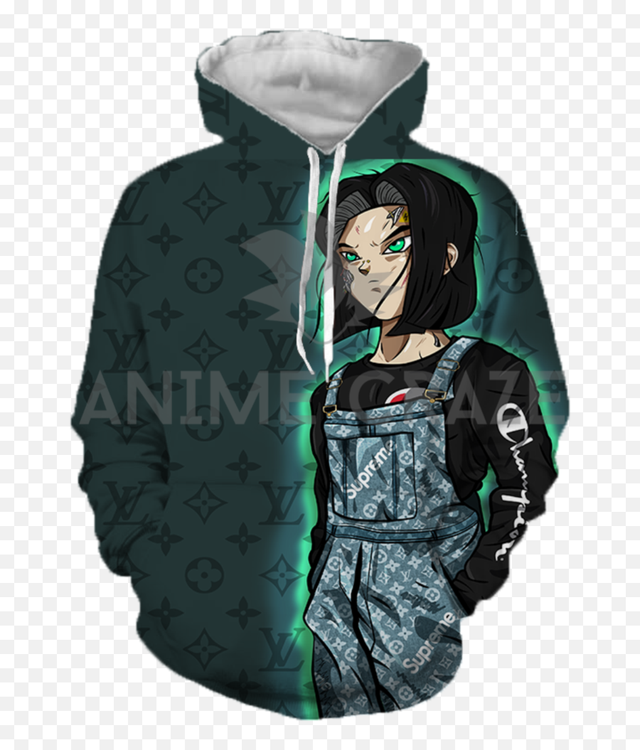 Download Beast Android 17 Hoodie - Arrow And The Flash Edgy Anime Hoodies Png,Android 17 Png