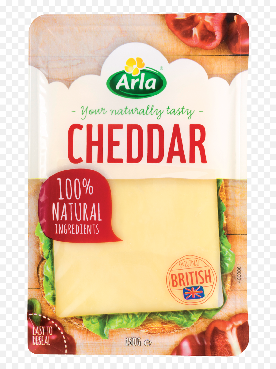 Arla Cheddar Slices 150g - Arla Cheddar Cheese Slices 150g Png,Cheddar Png