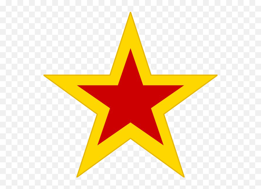 Red Star Png High - Red Star On Yellow,Red Star Png