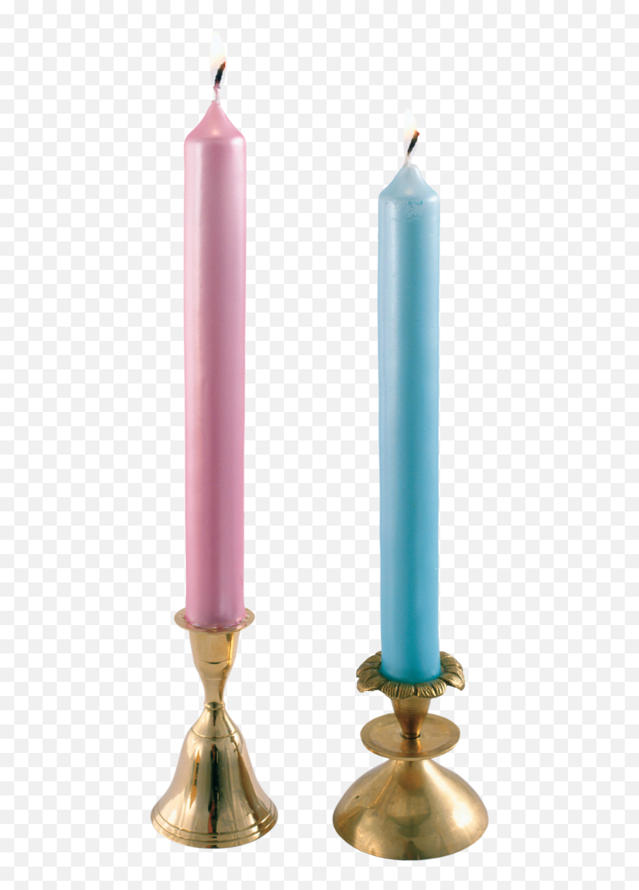 Two Candles Png - Blue Candle Transparent Background,Candles Png