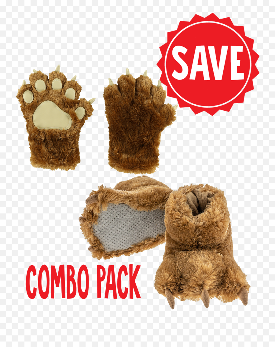 Brown Bear Paw Set - Slipper Png,Bear Paw Png