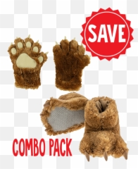 Brown Bear Paw Set - Slipper Png,Bear Paw Png