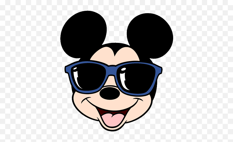 Download Hd Mickey Sunglasses - Mickey Mouse Head Mickey Mouse Wearing Sunglasses Png,Mickey Mouse Head Png