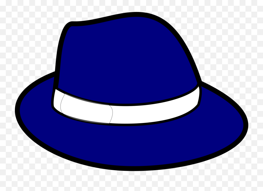 Blue Hat Svg Vector Clip Art - Svg Clipart Fedora Hat Clip Art Png,Hat Clipart Png