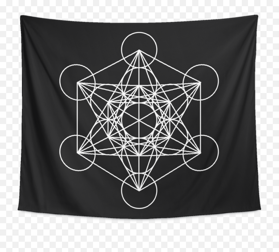 Metatrons Cube Tapestry - Card Back Side Design Png,Metatron's Cube Png