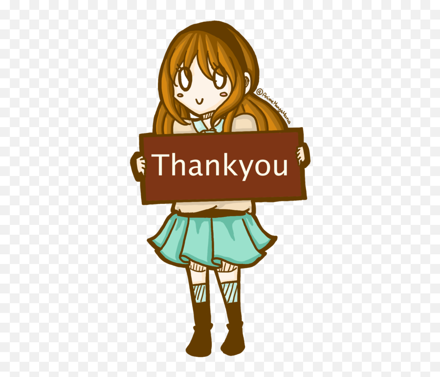 Thankyou Girl By Animemangamana - Thank You Girl Png Playback,Thank You Transparent Png