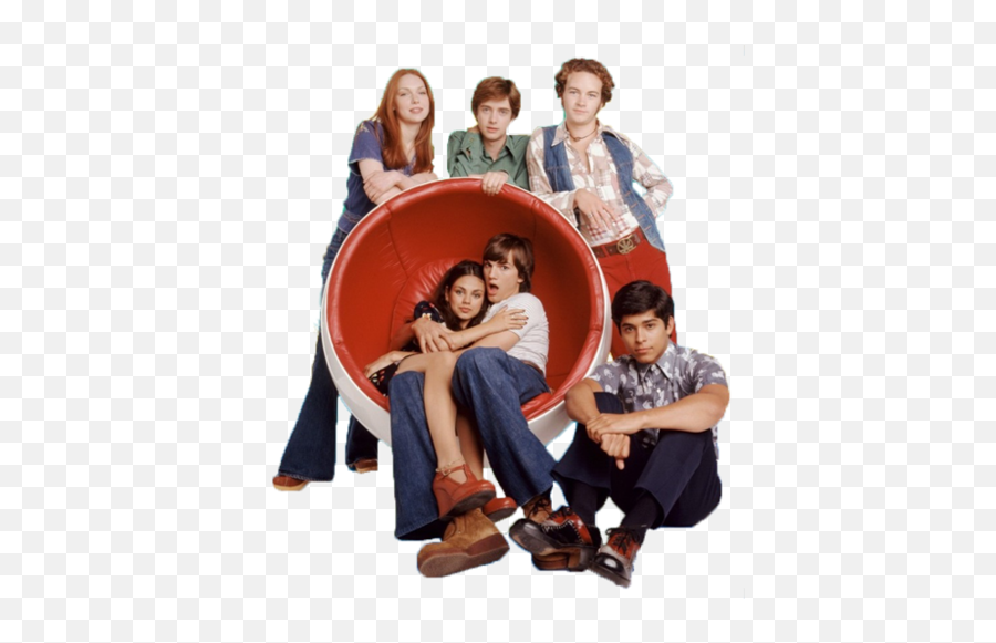 That 70s Show Cast Shoot - Show Mila Kunis And Ashton Kutcher Png,That 70s Show Logo