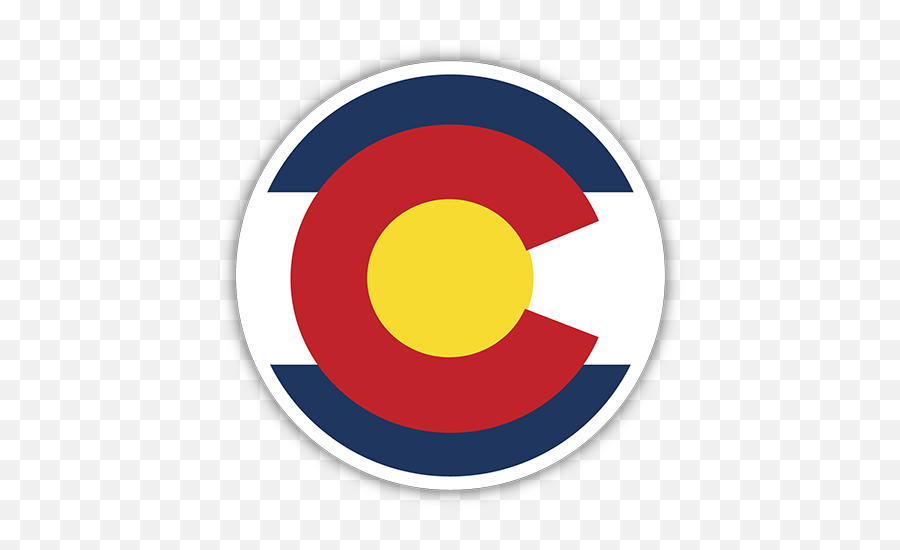 Colorado Flag Circle Bumper Sticker - Target Png,Colorado Flag Png