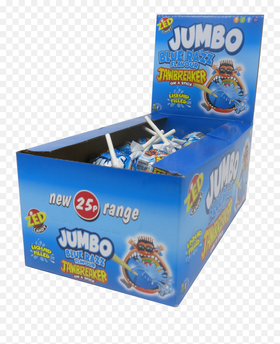 Zed Blue Raspberry Jumbo Jawbreaker Pop 25p - Jumbo Jawbreaker Pop Blue Razz Png,Blue Raspberry Png