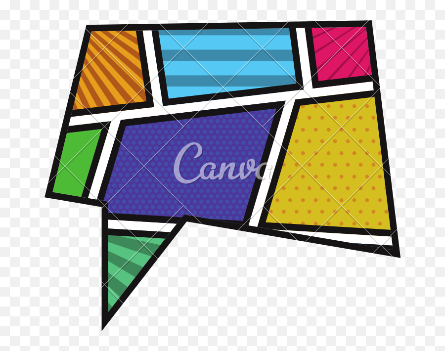 Colorful Rectangle Callout In Pop Art - Icons By Canva Pop Art Png,Callout Png