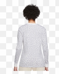 Nike Womenu0027s Sportswear Cheetah All Over Print Long - Sleeve Tee png