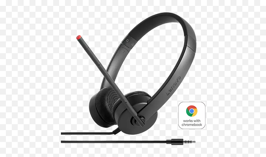 Lenovo Essential Stereo Analog Headset Us - Lenovo 100 Usb Stereo Headset Png,Why Is There A Headset Icon On My Phone