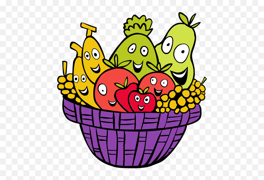Cartoon Fruit Basket Transparent - Fruit Basket Cartoon Clipart Png,Basket Transparent