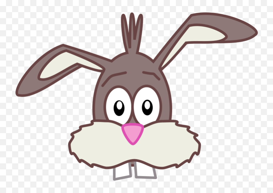 Easter Bunny Face Clipart Free Download - Rabbit With Buck Teeth Png,Rabbit Clipart Png