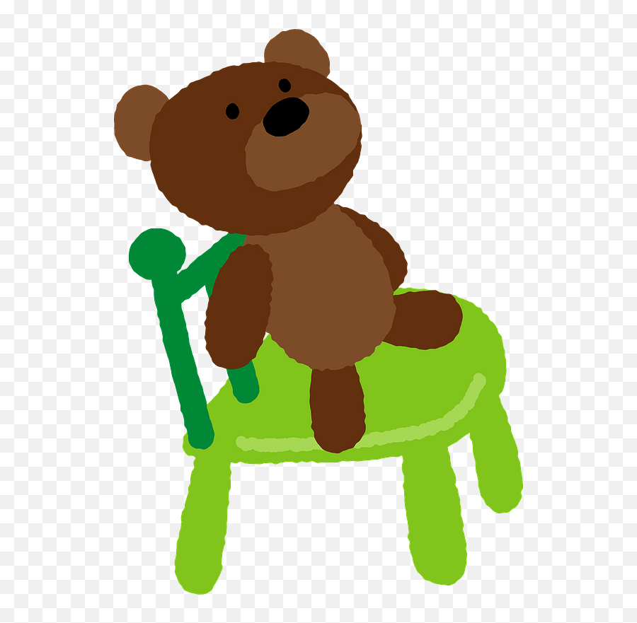 Teddy Bear - Bear On The Chair Clipart Png,Chair Clipart Png