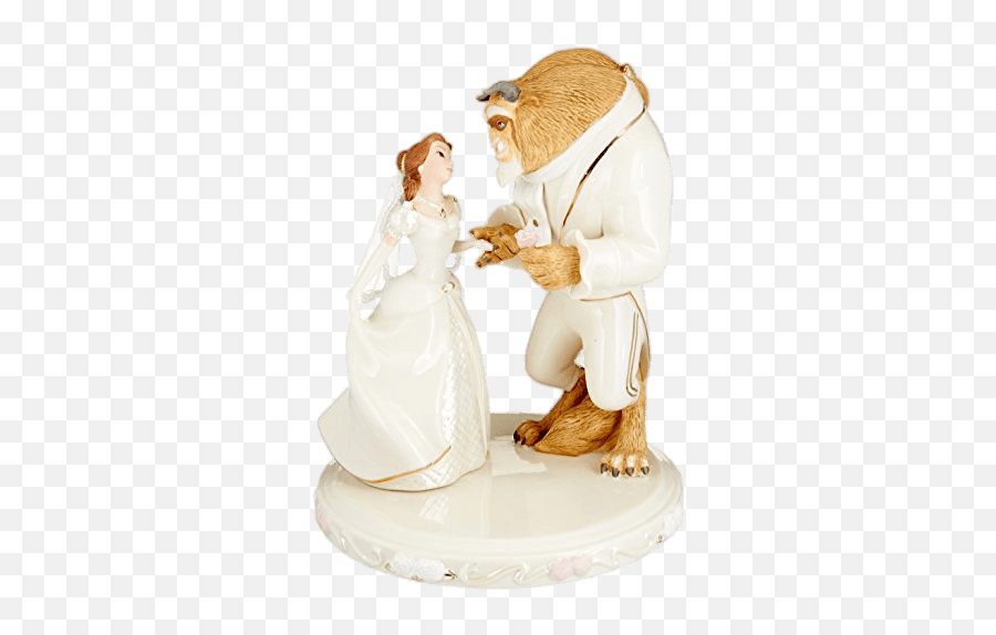 Beauty And The Beast Wedding Figurines Transparent Png - Belle And The Beast Get Married,Bride Transparent Background