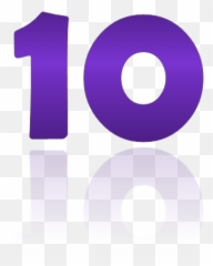 10 Number Png Transparent Images - Violet