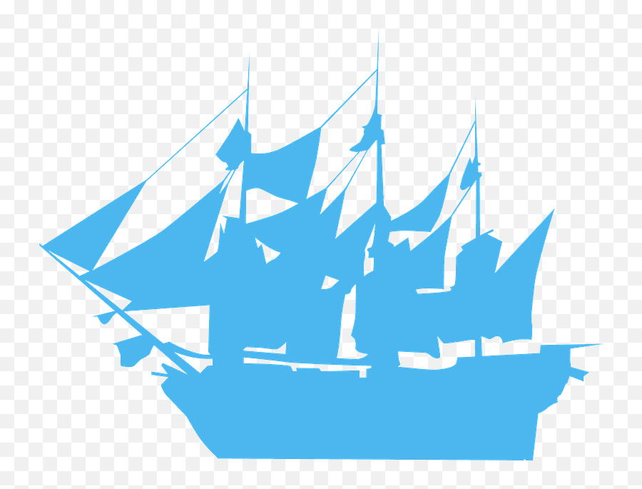 Blue Ship Silhouette Transparent Cartoon - Jingfm Nickelodeon Boat Logo Png,Old Ship Png