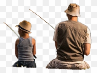 Fishing Father - Son Sticker Sticker By Louise Kindred A Father And A Son Fishing Png,Father And Son Png