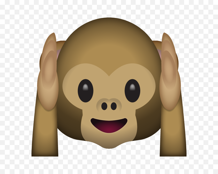 Download Hear No Evil Monkey Emoji - Hear No Evil Monkey Emoji Png,No Emoji Png