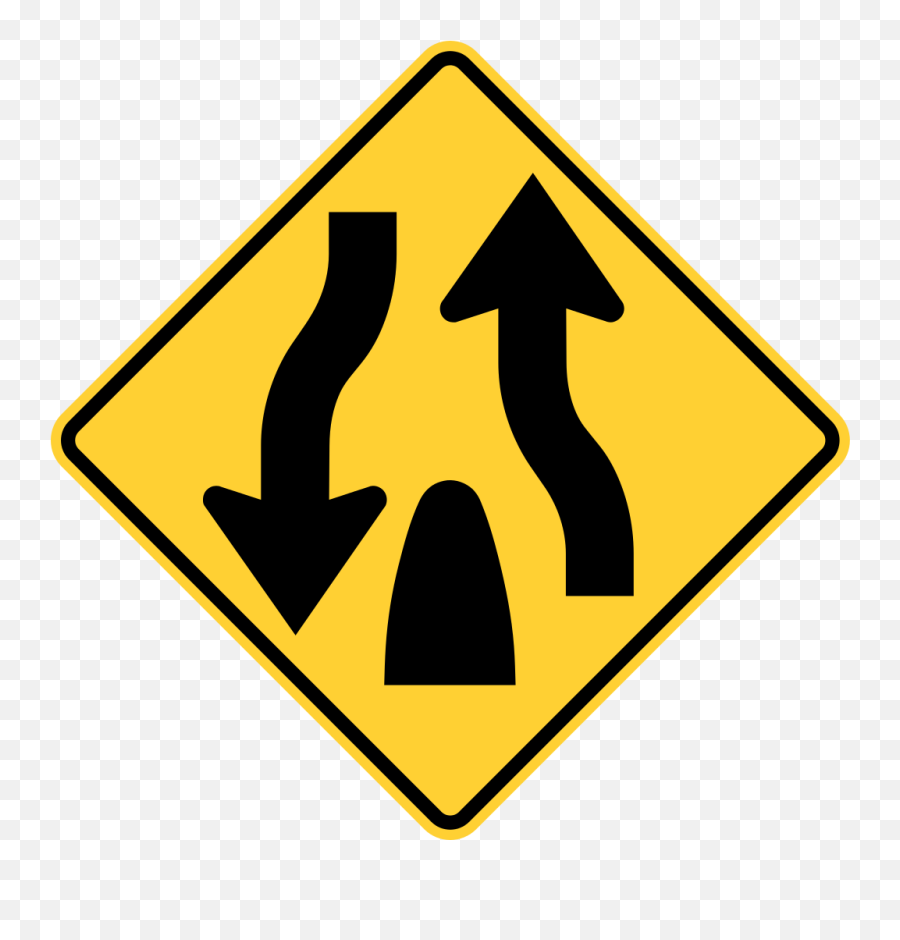 Highway Sign Png - Divided Highway Sign,Highway Sign Png