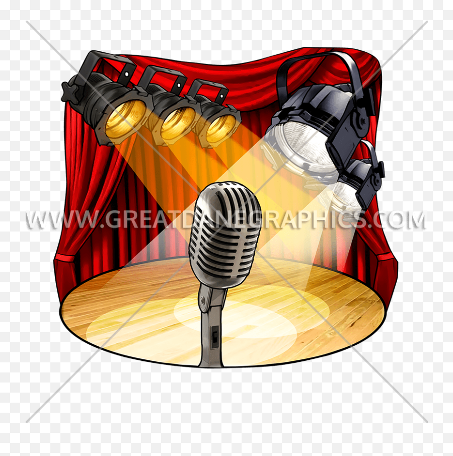 Stage Lights Production Ready Artwork For T - Shirt Printing Illustration Png,Stage Lights Png