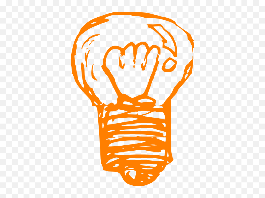 Download Orange Light Bulb Clip Art - Lamp Png Drawing Png Orange Light Bulb Png,Light Bulb Clip Art Png