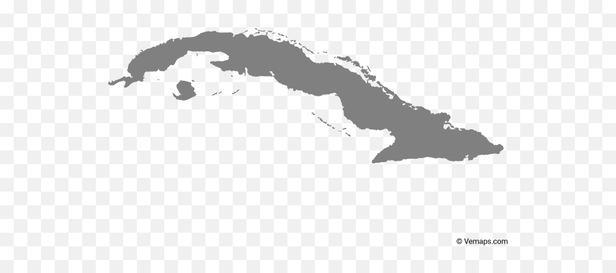 Flag Map Of Cuba Free Vector Maps - Cuba Map Silhouette Png,Cuban Flag Png