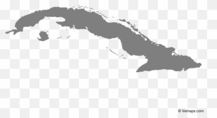 Flag Map Of Cuba Free Vector Maps - Cuba Map Silhouette Png,Cuban Flag Png