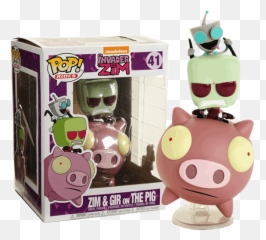 Zim U0026 Gir - Invader Zim Invasor Zim Funko Pop Png,Gir Png